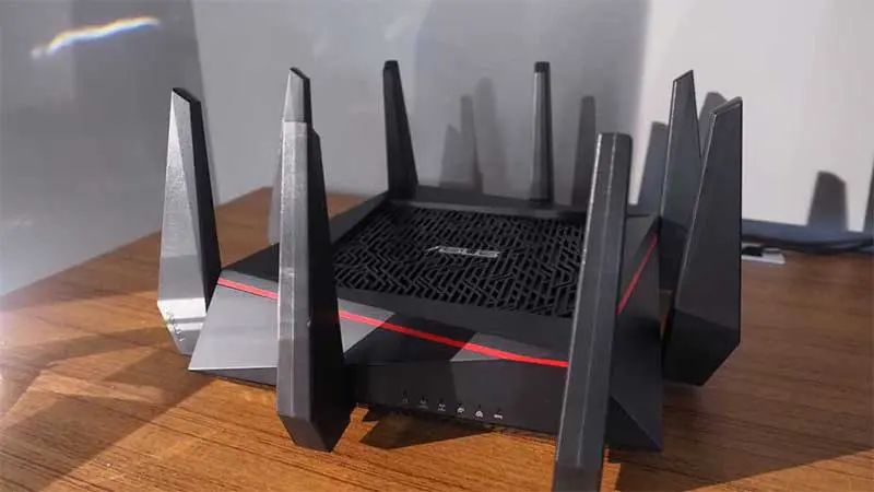 gaming router on table