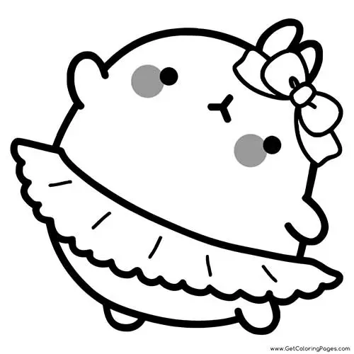 molang as a ballerina