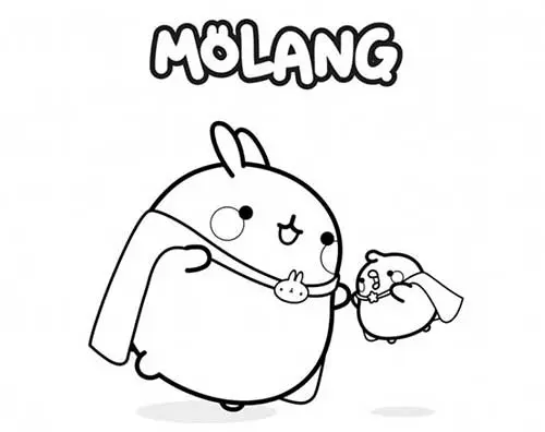 molang and piu piu as superheroes