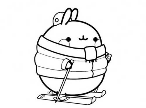 molang on skiis