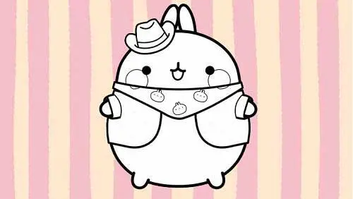 molang dressed as a cowboy