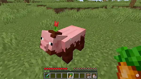 minecraft pig carrot