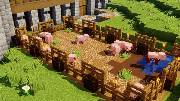 minecraft pig farm