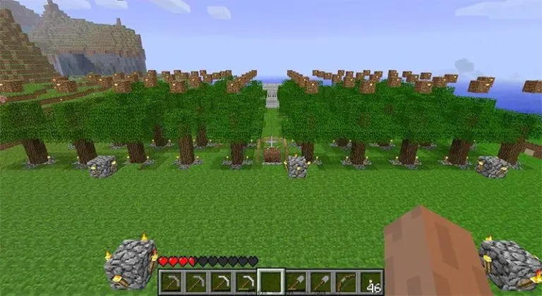 minecraft tree farm