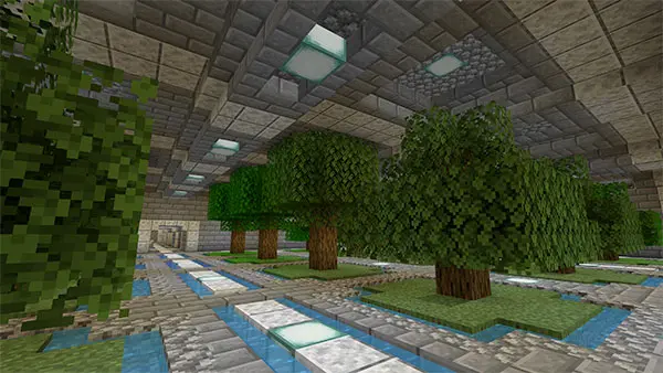 minecraft underground tree farm