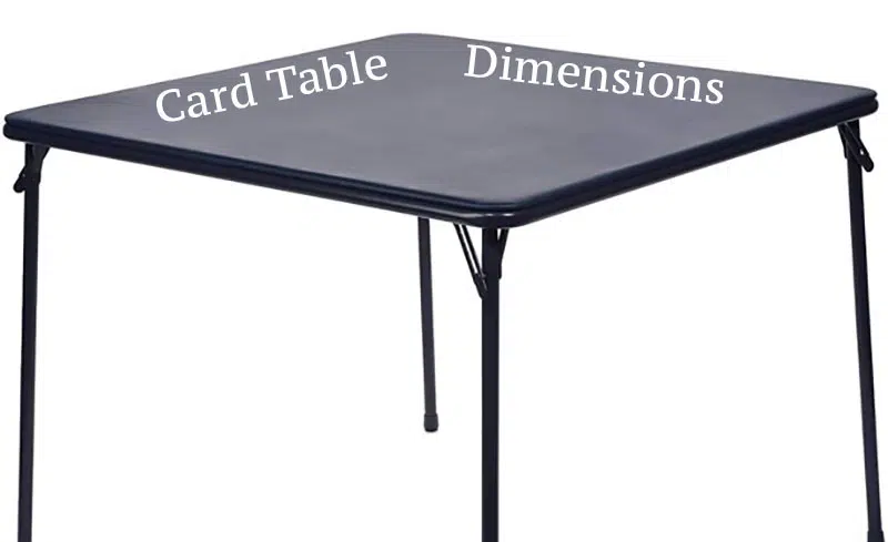 card table with text