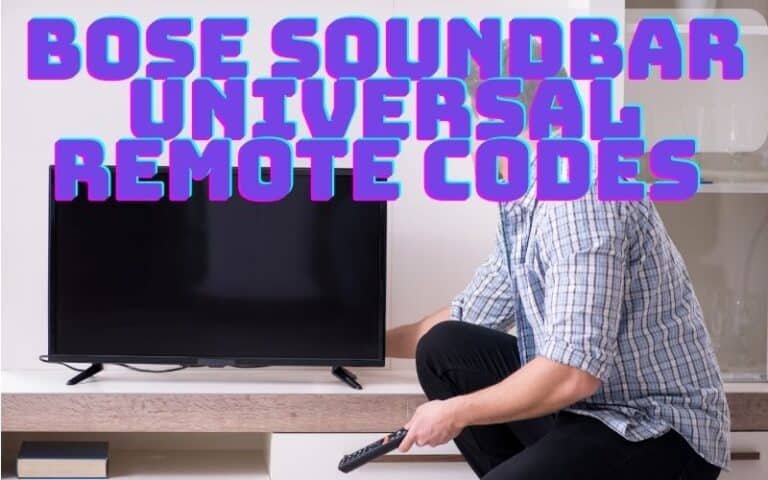 Bose Soundbar Universal Remote Codes