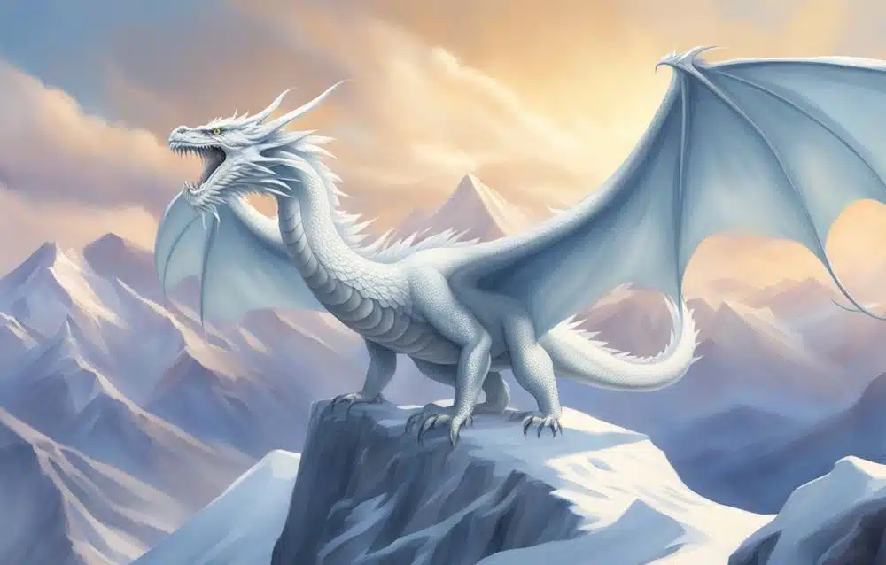 white fantasy dragon